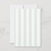 Carte de réponse élégante vert pastel (Dos)