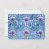 Carte de réponse élégante violette RSVP (Dos)