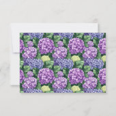 Carte de réponse élégante violette RSVP (Dos)