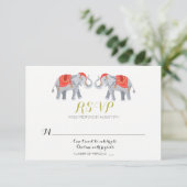 Carte de réponse éléphant (Debout devant)