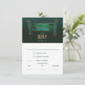 Carte de réponse émeraude à la torah verte en mosa (Debout devant)