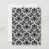 Carte de réponse en damas noir, blanc et violet av (Dos)