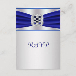 Carte de réponse en diamant Saphir Bleu