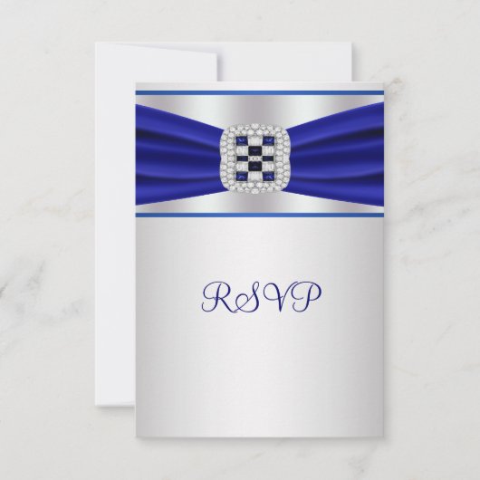 Carte de réponse en diamant Saphir Bleu (Devant)