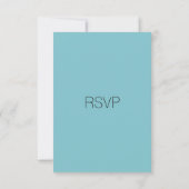 Carte de réponse en dollars de sable turquoise et  (Dos)