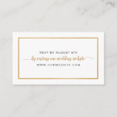 Carte de réponse en ligne simple avec cadre doré p (Devant)