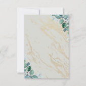 Carte de réponse en marbre de eucalyptus vert saug (Dos)