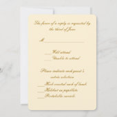 Carte de réponse en pot Mason aux fleurs jaunes (Dos)