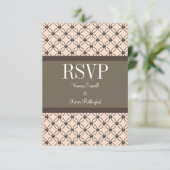 Carte de réponse en treillis lin (Debout devant)