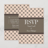 Carte de réponse en treillis lin (Devant / Derrière)