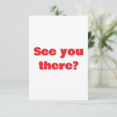 Carte de réponse en typographie rétro (Debout devant)