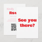 Carte de réponse en typographie rétro (Devant / Derrière)