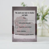 Carte de réponse et détails de mariage gothique | (Debout devant)