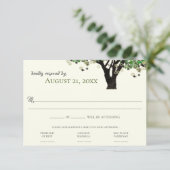 Carte de réponse Étoile de David Mitzvah arbre enc (Debout devant)