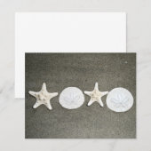 Carte de réponse étoile de mer et dollar de sable (Devant / Derrière)