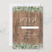 Carte de réponse Eucalyptus Dusty Rose | Greenery (Devant)