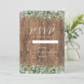 Carte de réponse Eucalyptus Dusty Rose | Greenery (Debout devant)