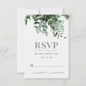 Carte de réponse Eucalyptus et Verdure (Devant)