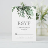 Carte de réponse Eucalyptus et Verdure (Debout devant)