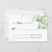 Carte de réponse Eucalyptus Modern Greenery (Devant)