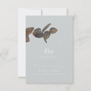 Carte de réponse Eucalyptus Vintage antique RSVP