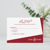 Carte de réponse Ever & Ever Burgundy Angle (Debout devant)