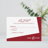 Carte de réponse Ever & Ever Burgundy Angle (Debout devant)