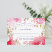 Carte de réponse Feuillage Bénit (Debout devant)