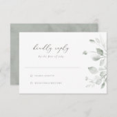 Carte de réponse feuillage de rêve (Devant / Derrière)