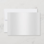 Carte de réponse feuille élégante or argent (Dos)