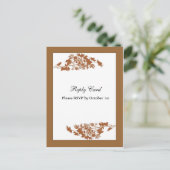 Carte de réponse Feuilles Automne (Debout devant)