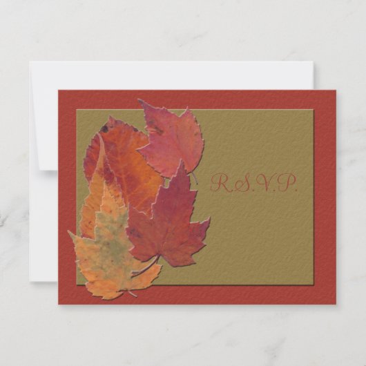 Carte de réponse Feuilles d'automne (Devant)
