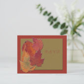 Carte de réponse Feuilles d'automne (Debout devant)
