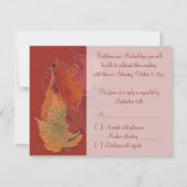 Carte de réponse Feuilles d'automne (Dos)