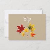 carte de réponse feuilles d'érable vintage (Devant)