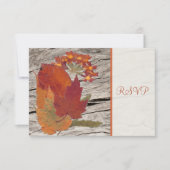 Carte de réponse Feuilles et Fleurs d'Automne séch (Devant)