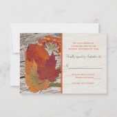 Carte de réponse Feuilles et Fleurs séchées d'Auto (Dos)