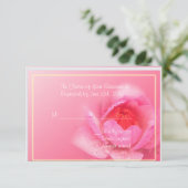 carte de réponse fleur de nénuphar rose (Debout devant)