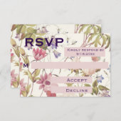 Carte de réponse fleur sauvage Belle Jardin (Devant / Derrière)