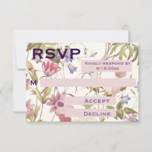 Carte de réponse fleur sauvage Belle Jardin