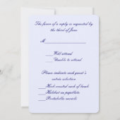 Carte de réponse Fleurs Bleues Bocaux Mason (Dos)