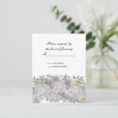 Carte de réponse Fleurs de jardin douces Rustique (Debout devant)