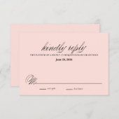 carte de réponse FLEURS EN CASCADE RUSTIC KRAFT (Devant / Derrière)