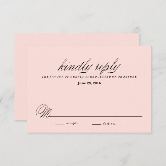 carte de réponse FLEURS EN CASCADE RUSTIC KRAFT (Devant / Derrière)