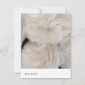 Carte de réponse Fleurs en papier blanc à plis (Dos)