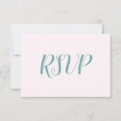carte de réponse fleurs & feuilles roses RSVP (Dos)