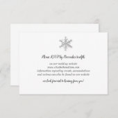 Carte de réponse flocon de neige (Devant / Derrière)