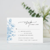 Carte de réponse Floral Sketch (Debout devant)
