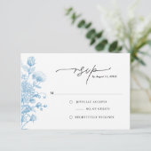 Carte de réponse Floral Sketch (Debout devant)