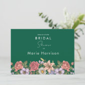 Carte de réponse florale (Debout devant)